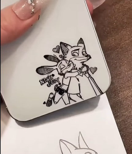(Imported) 3D Crossing Metallic Stickers