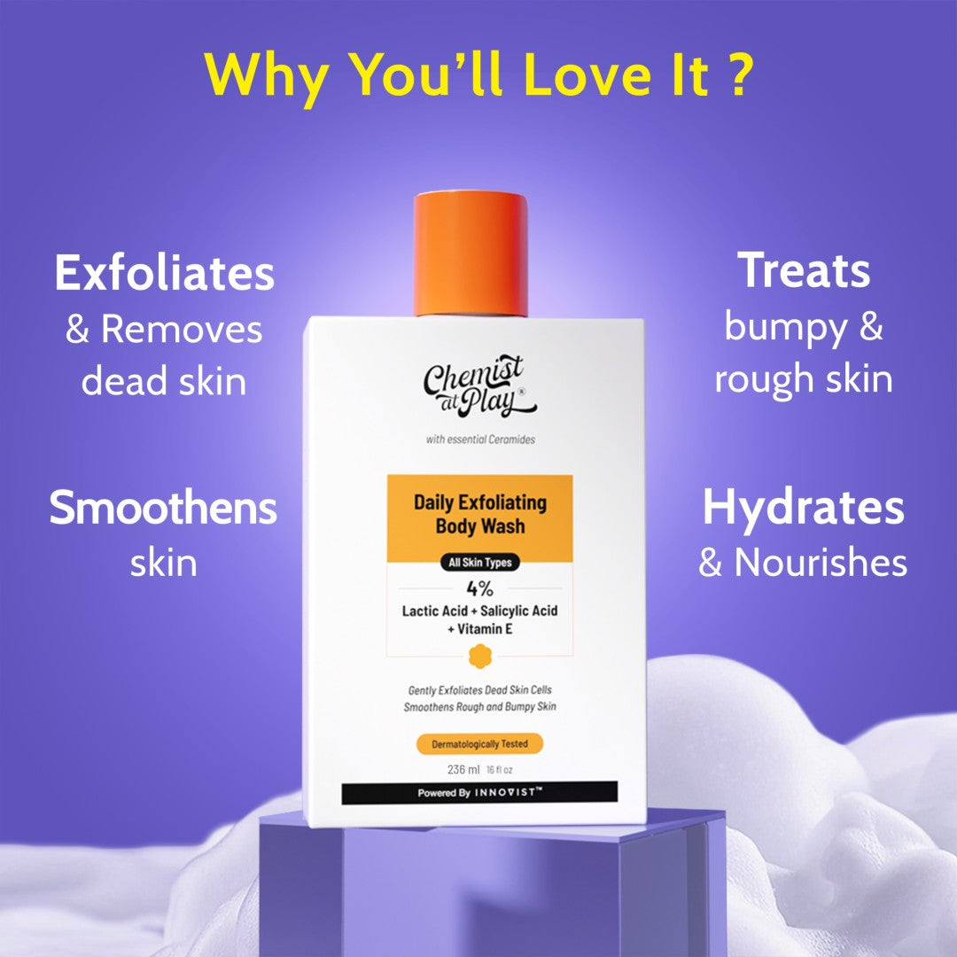 Exfoliating Body Wash with Lactic Acid & Salicylic Acid - 236 ml | Pack of 2