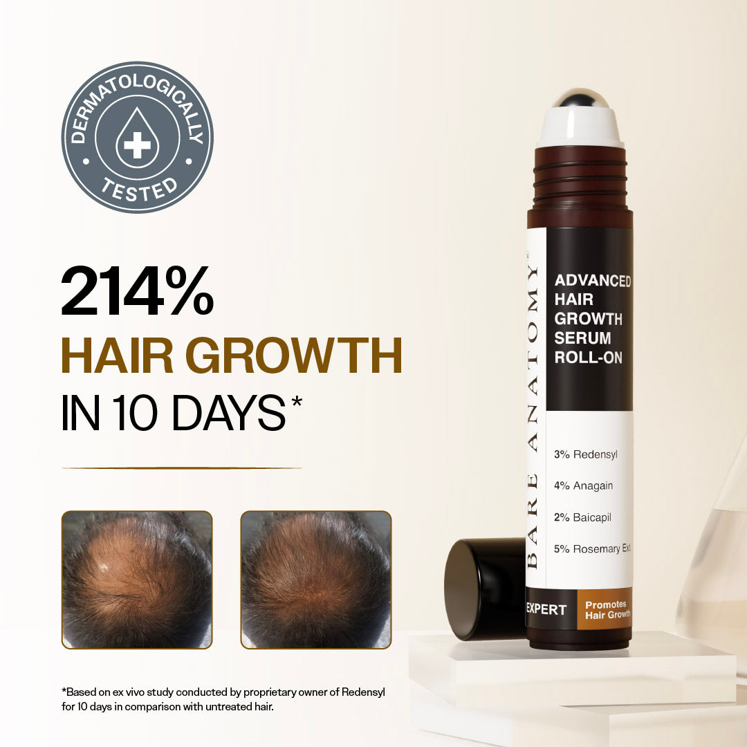 Clear Scalp Growth Pack (Hair Growth Serum Roll On - 25 ml | Anti-Dandruff Shampoo - 250 ml)
