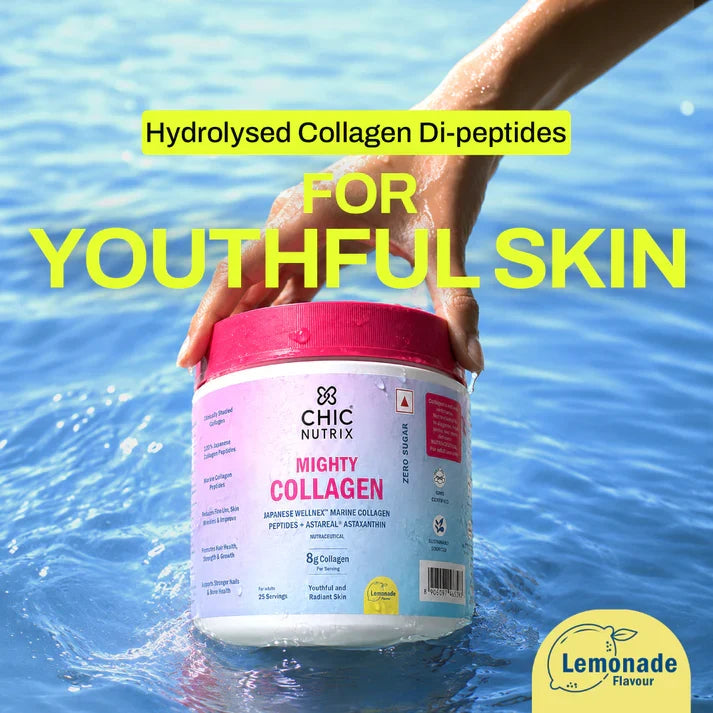 Mighty Collagen - Marine Collagen Supplement for Youthful Skin - Lemonade