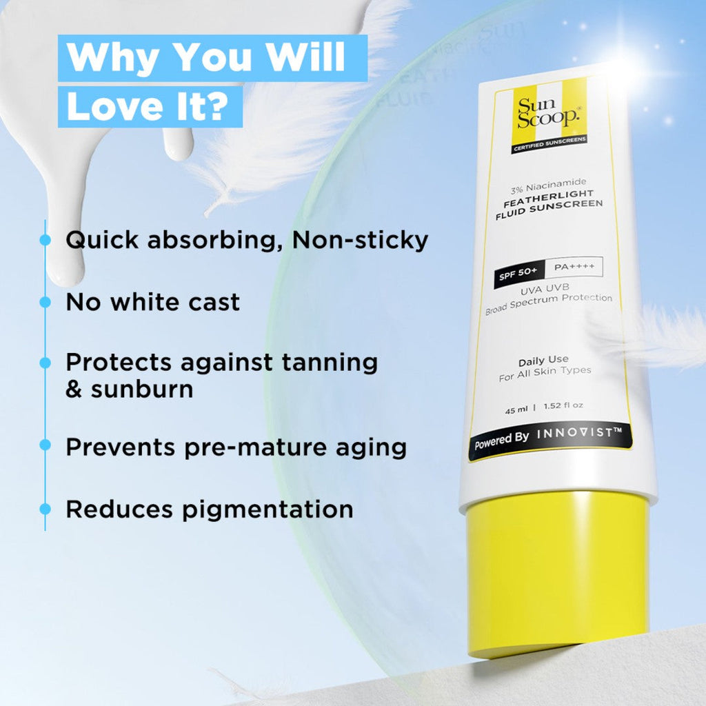 3% Niacinamide Featherlight Fluid Sunscreen (45 ml) + 5% Niacinamide Sunscreen Body Lotion (200 ml) + Hydrating Fluid Sunscreen (200 ml) combo