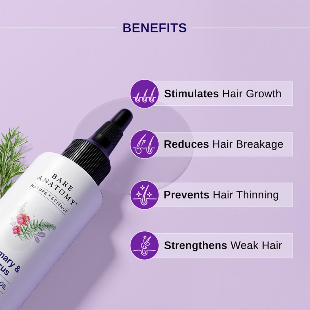 Rosemary & Hibiscus Hair Growth Oil - 100 ml | Pack of 2
