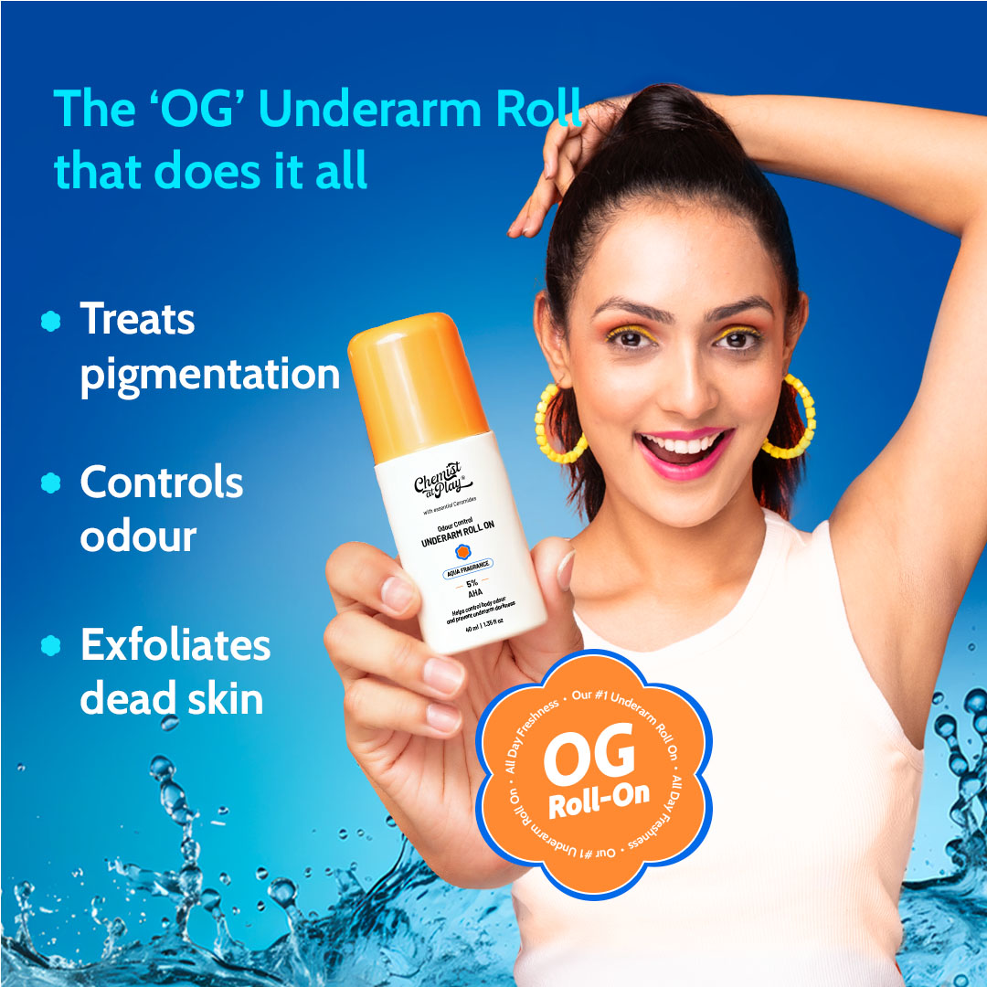 Underarm Roll On for Odour Control & Pigmentation (White Jasmine) - 40 ml | Pack of 3