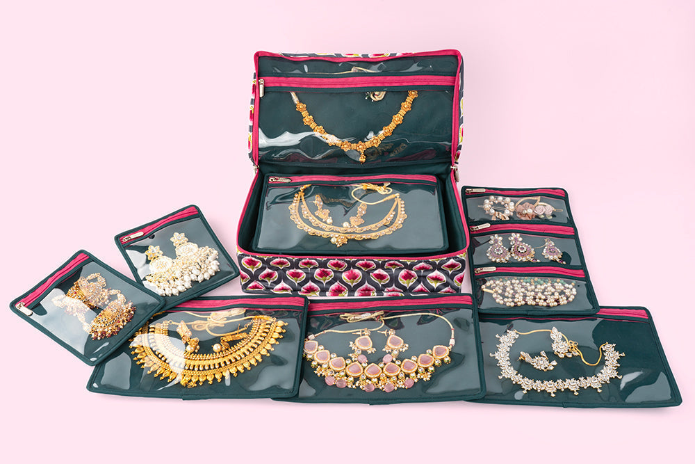Jewellery Organiser (7P) - Purple Bloom