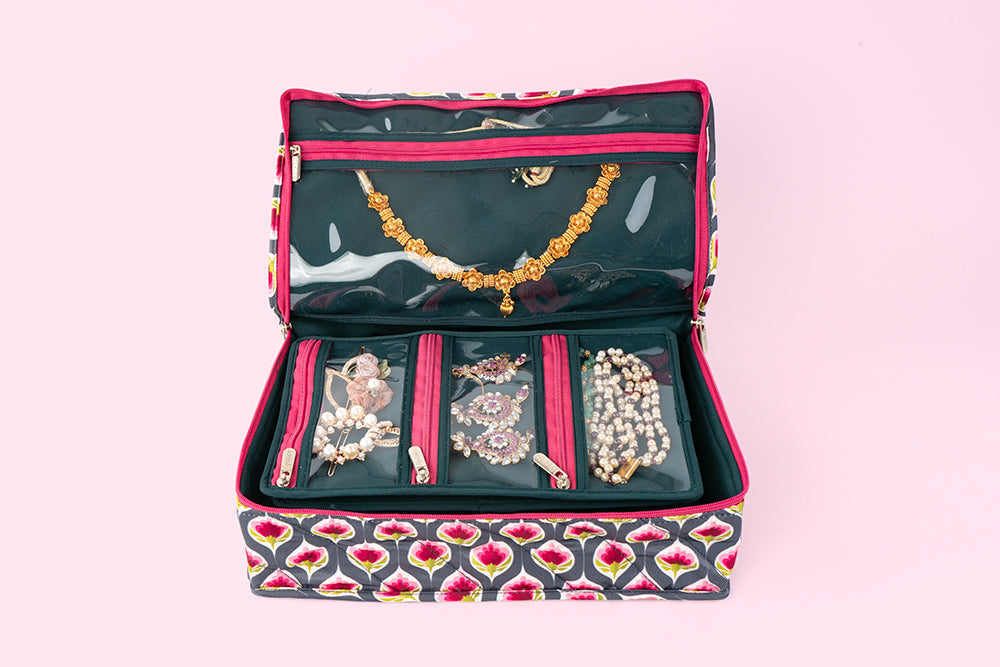 Jewellery Organiser (7P) - Purple Bloom