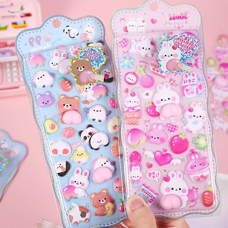 Mochi Mochi Puffy Stickers - Squishy Edition