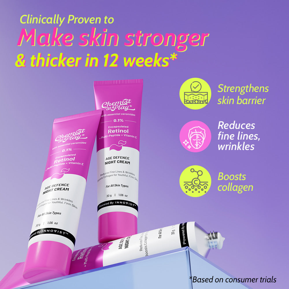 0.1% Retinol Night Cream - 30 gm | Pack of 3