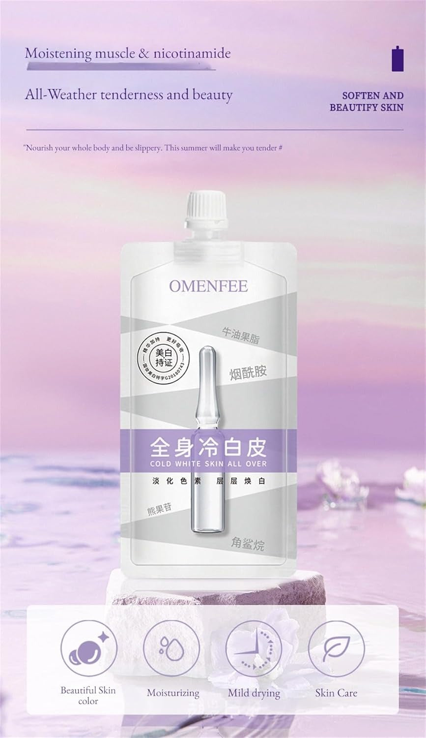 OMENFEE Whitening Body Milk Whole Body Cold White Skin Body Care Cream Niacinamide Body Milk Film Beauty Skin Care Products