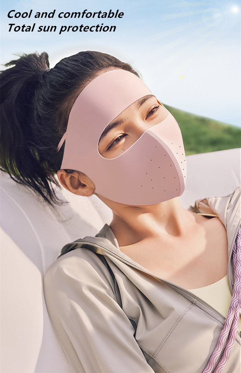 Women Summer Protection Breathable Forehead Full Face Mask