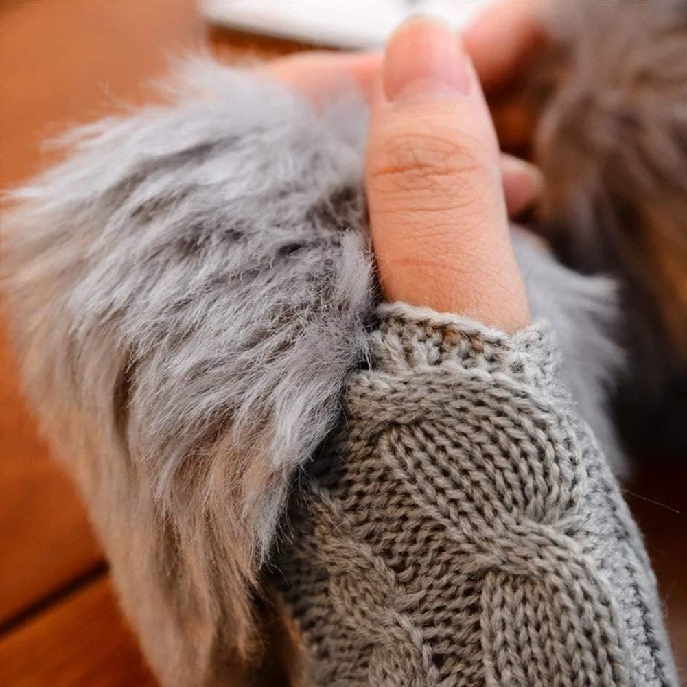 Winters Rabbit Fur Gloves